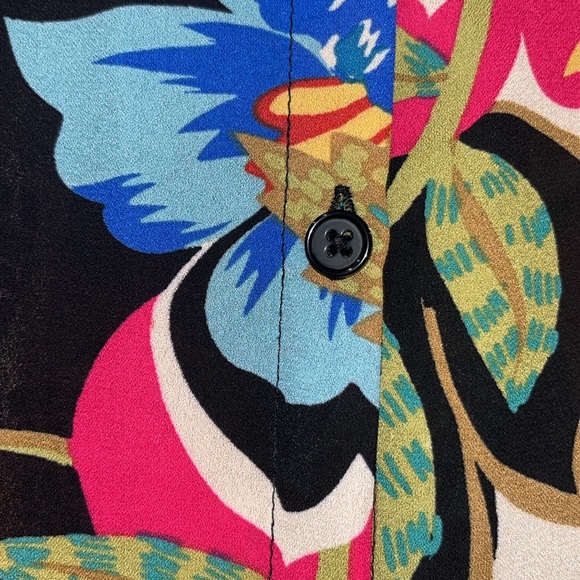 “Spense” hi-low tropical floral dress/tunic/cover-up will fit many sizes up 2 3X - Picture 7 of 9